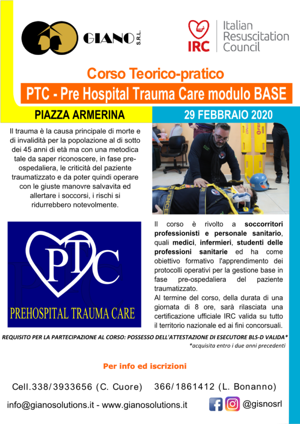 gianosrl-giano-CBFormazione-Corso-PTC Base-certificato-irc-CREDITI ECM-Piazza Armerina-Enna-italian-resuscitation-council