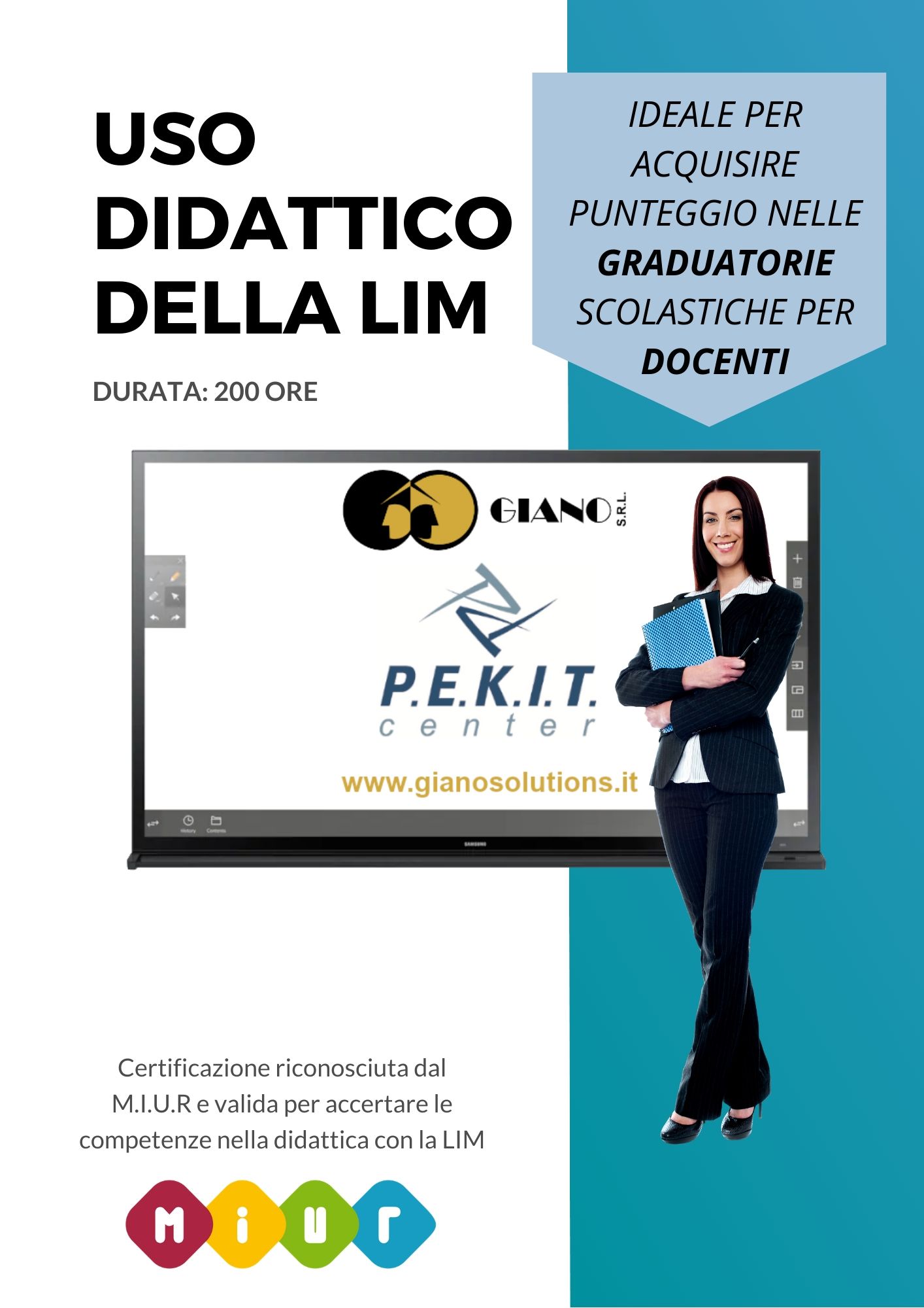 Uso didattico della LIM – Pekit LIM – 200 ore