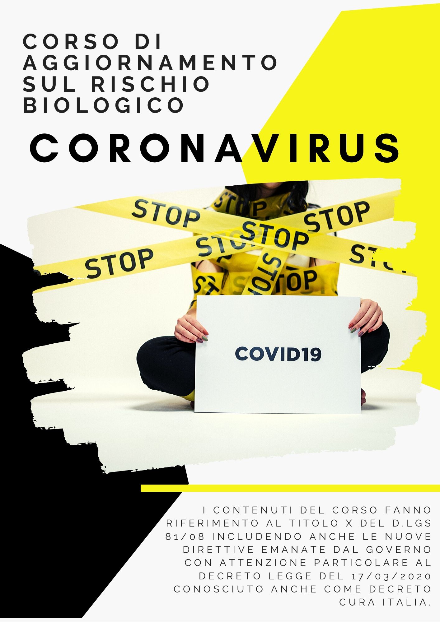 Sicurezza sul lavoro – Corso Rischio Biologico – CORONAVIRUS (COVID 19)